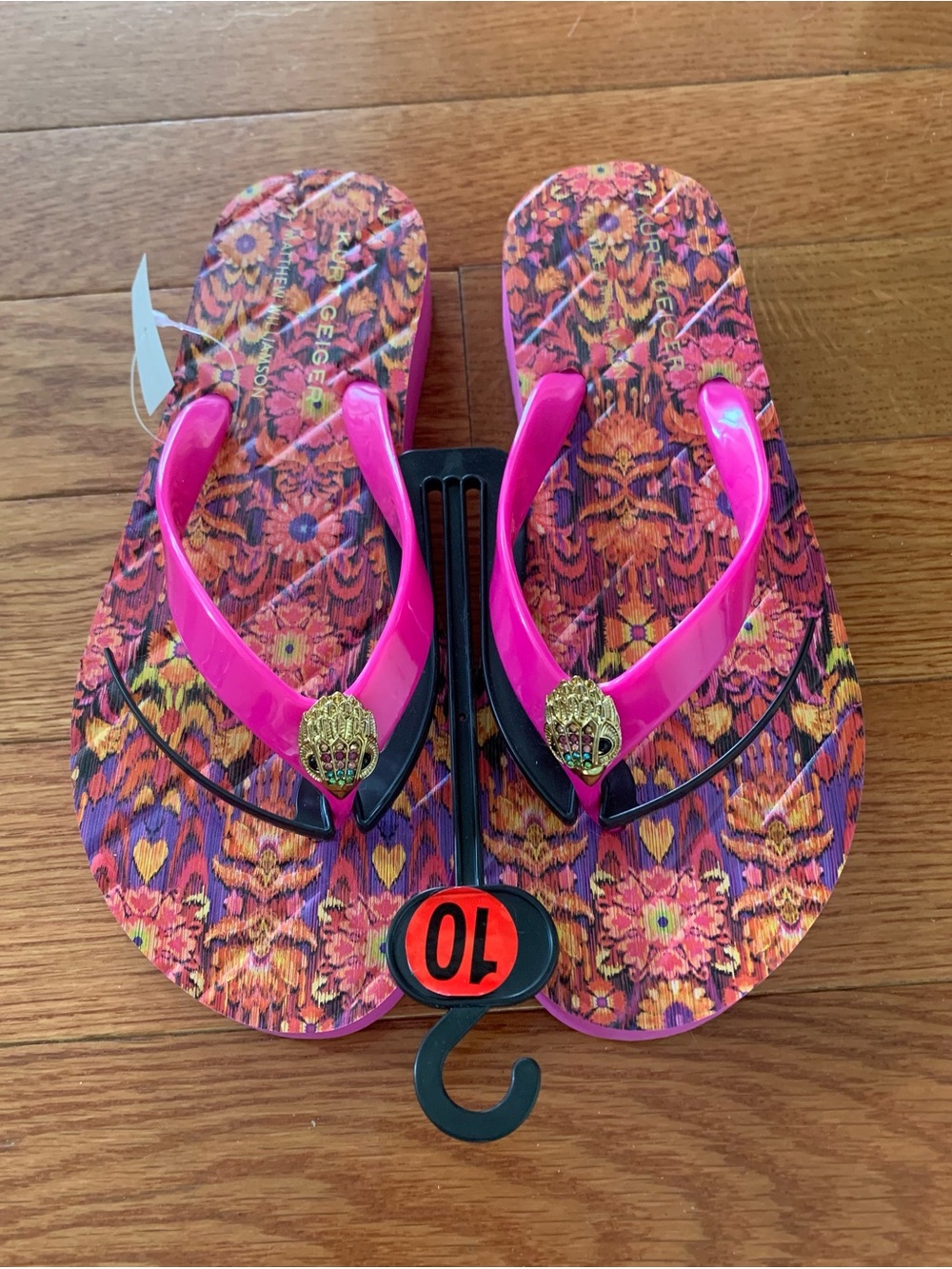 Kurt Geiger Matthew Williamson eagle Flip Flops Sandals W10/EU40-41 NWOT